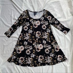 Derek Heart Black Floral Casual Dress - Size S